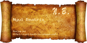Nyul Beatrix névjegykártya
