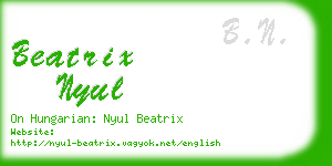 beatrix nyul business card